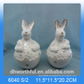 Lovely ceramic rabbit figurine,ceramic rabbit decoration,for easter day